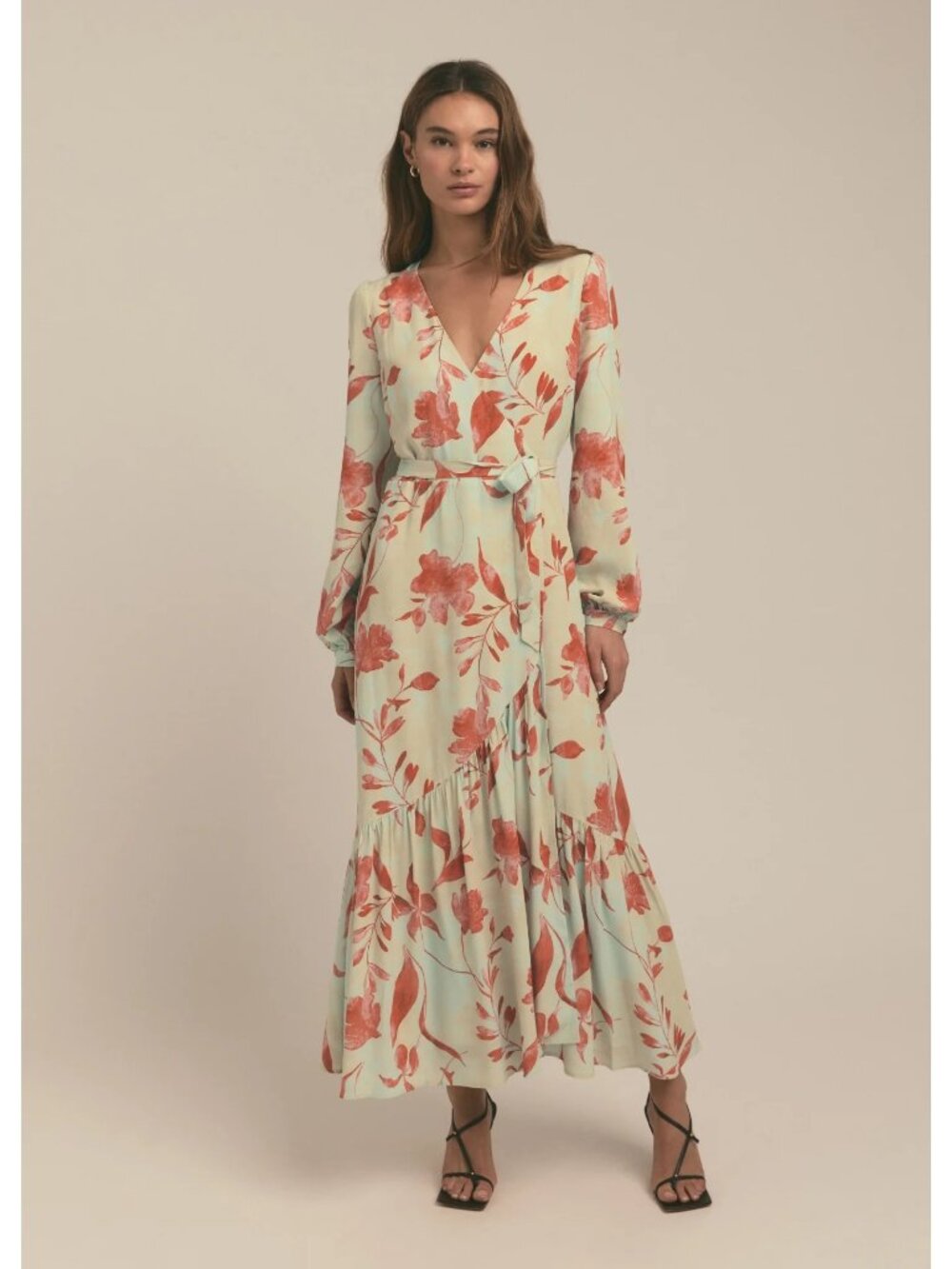 Favorite Daughter The Lady Like Floral Wrap Dress Garden Elegant Chic Womens S